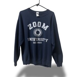 Zoom University Class of 2020 Navy Blue Sweatshirt - Size Large